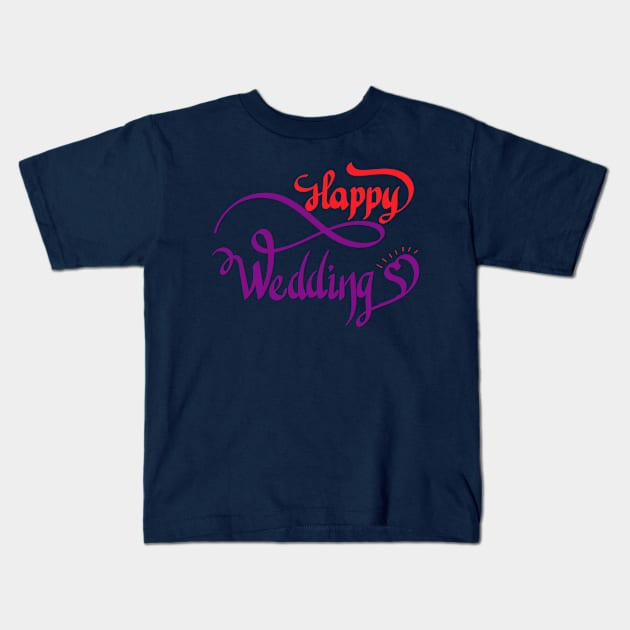 wedding1 Kids T-Shirt by calligraphysto